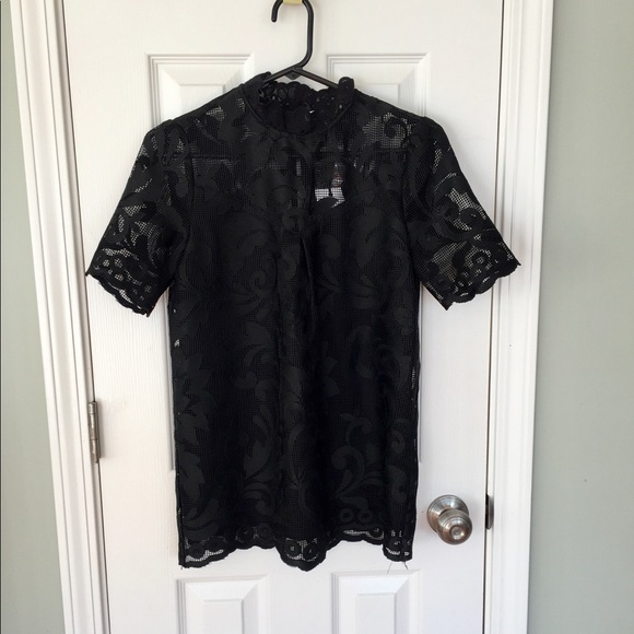Ro & De Black Lace Shirt - Picture 2 of 3